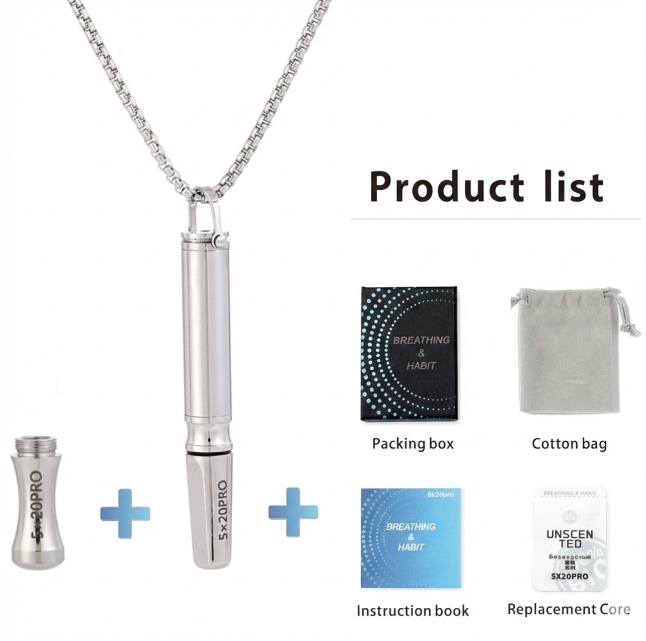 The Shift Pro | Aromatherapy Breathing Necklace with Silicone Tip & Safety Filter