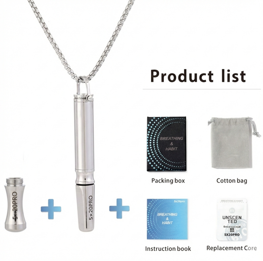 The Shift Pro | Aromatherapy Breathing Necklace with Silicone Tip & Safety Filter