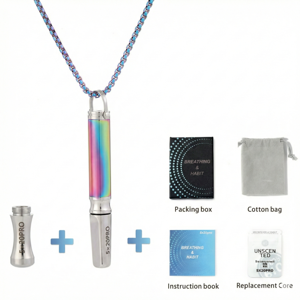 The Shift Pro | Aromatherapy Breathing Necklace with Silicone Tip & Safety Filter