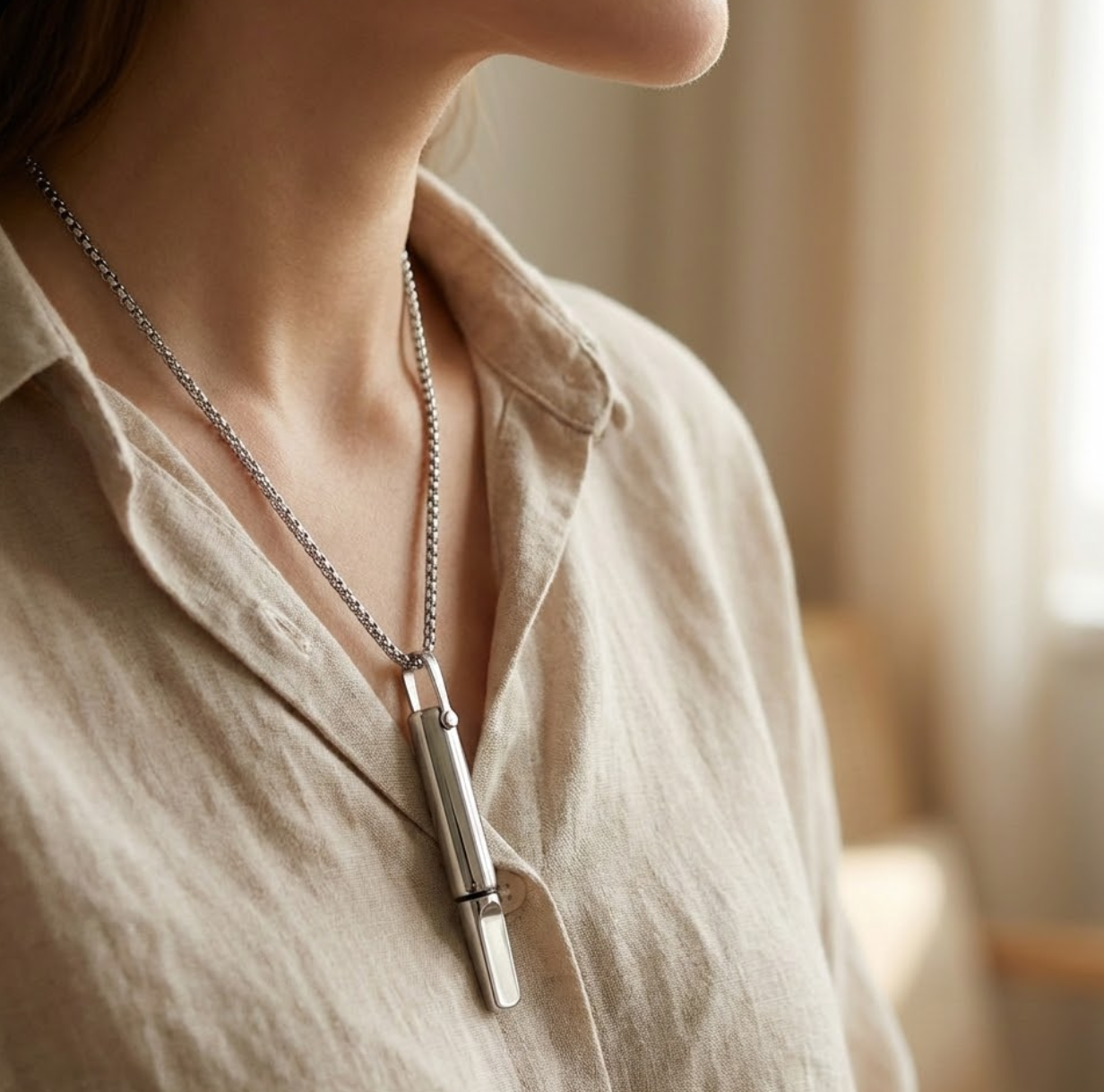 The Shift Pro | Aromatherapy Breathing Necklace with Silicone Tip & Safety Filter